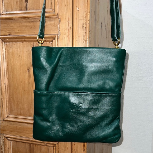 Sseko Handbags - Sseko Retired Fold Over Leather Crossbody Bag in Agave Green
